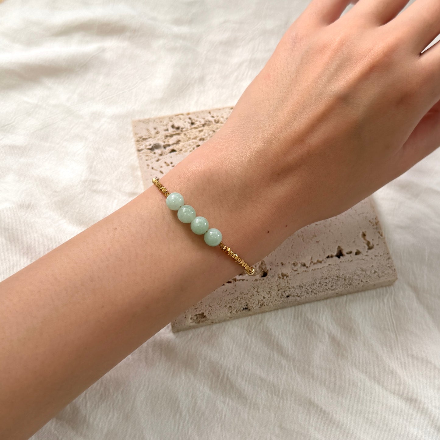 SUMMER | Quad Beaded Jadeite Bracelet