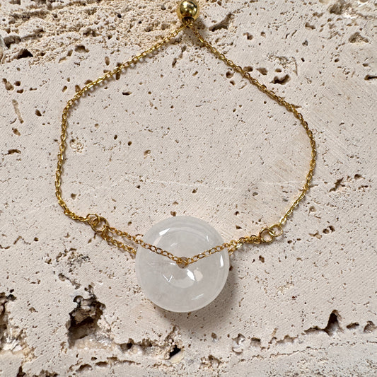SUMMER | White Doughnut Jadeite Bracelet