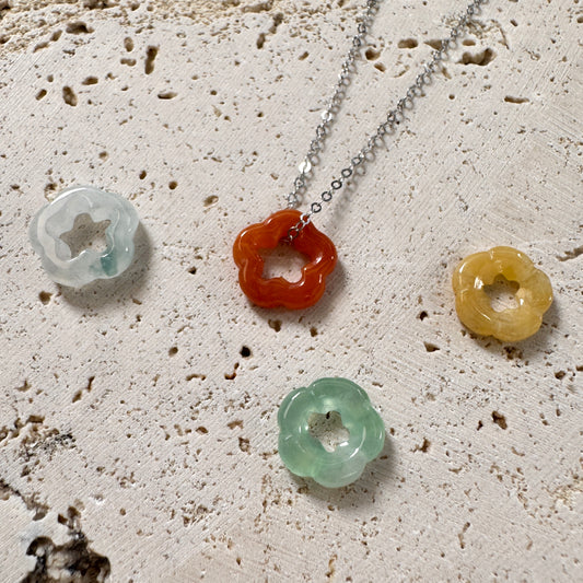SUMMER | Forget-me-not Jadeite Necklace