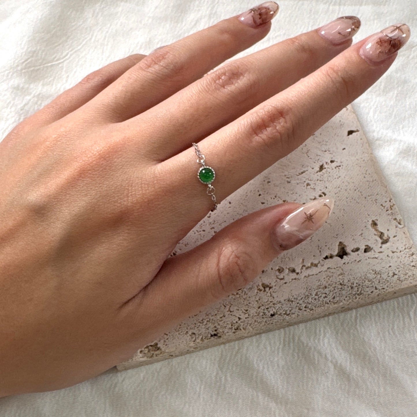 SUMMER | Chain Jadeite Ring