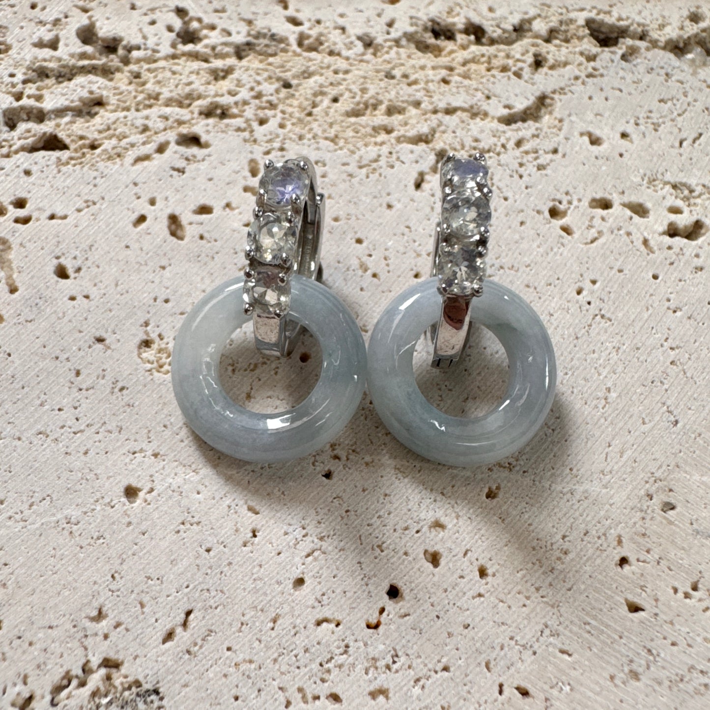 SUMMER | Moonstone x Jadeite Bagel Huggies