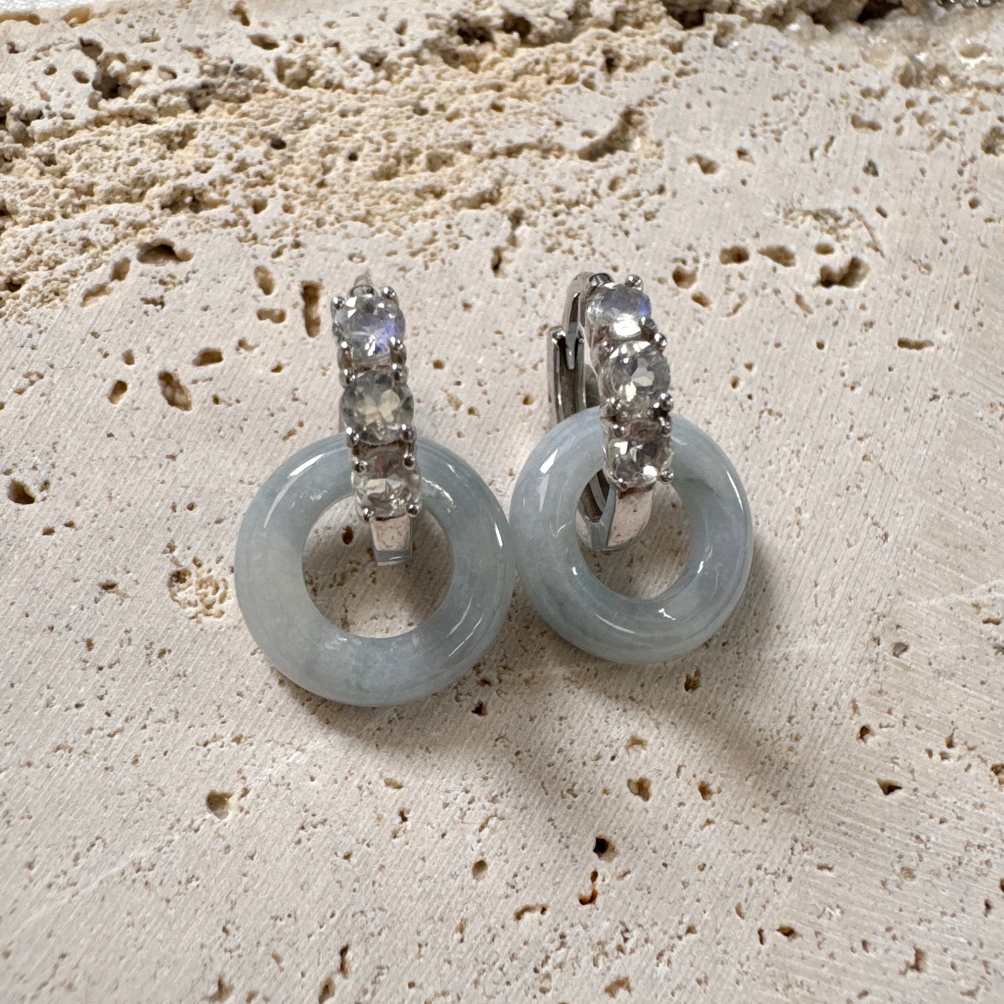 SUMMER | Moonstone x Jadeite Bagel Huggies