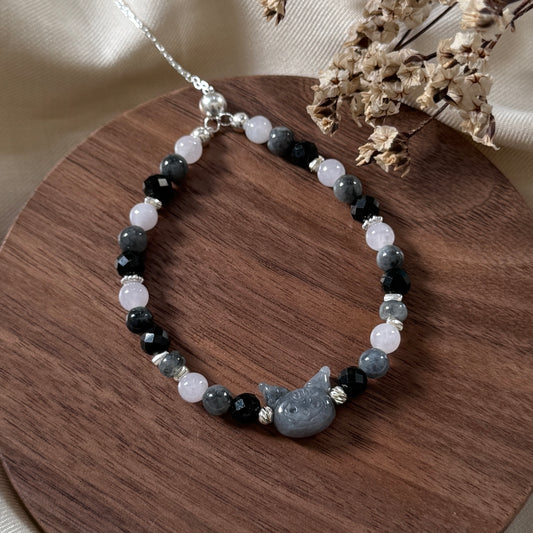 Kuromi Jadeite Bracelet