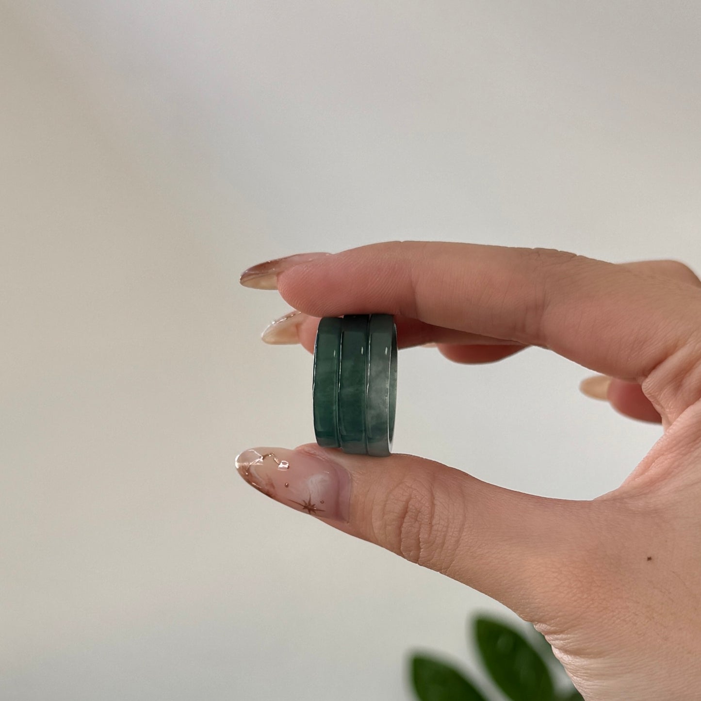 BLEU | Jadeite Square Rings