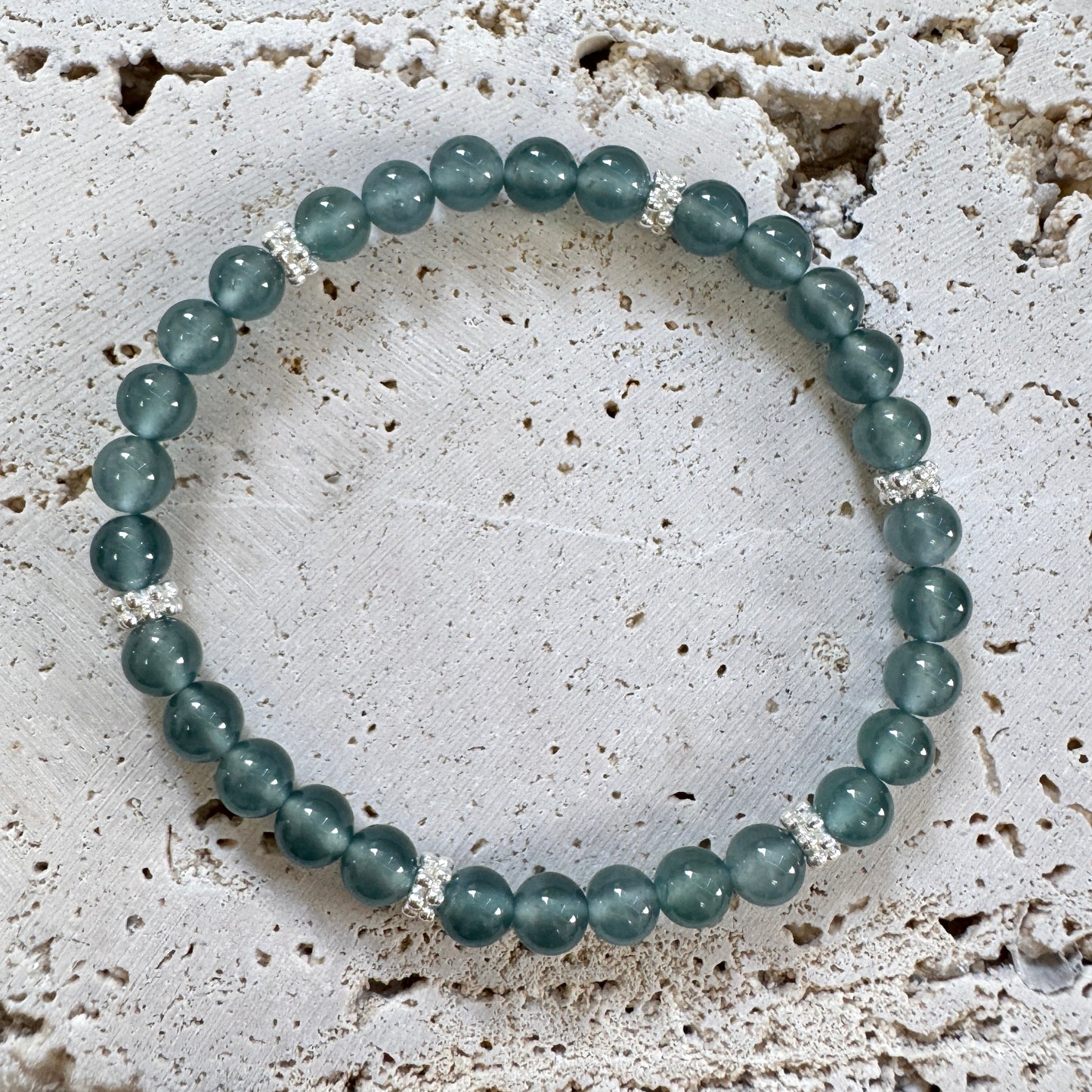 BLEU | Icy Beaded Jadeite Bracelet