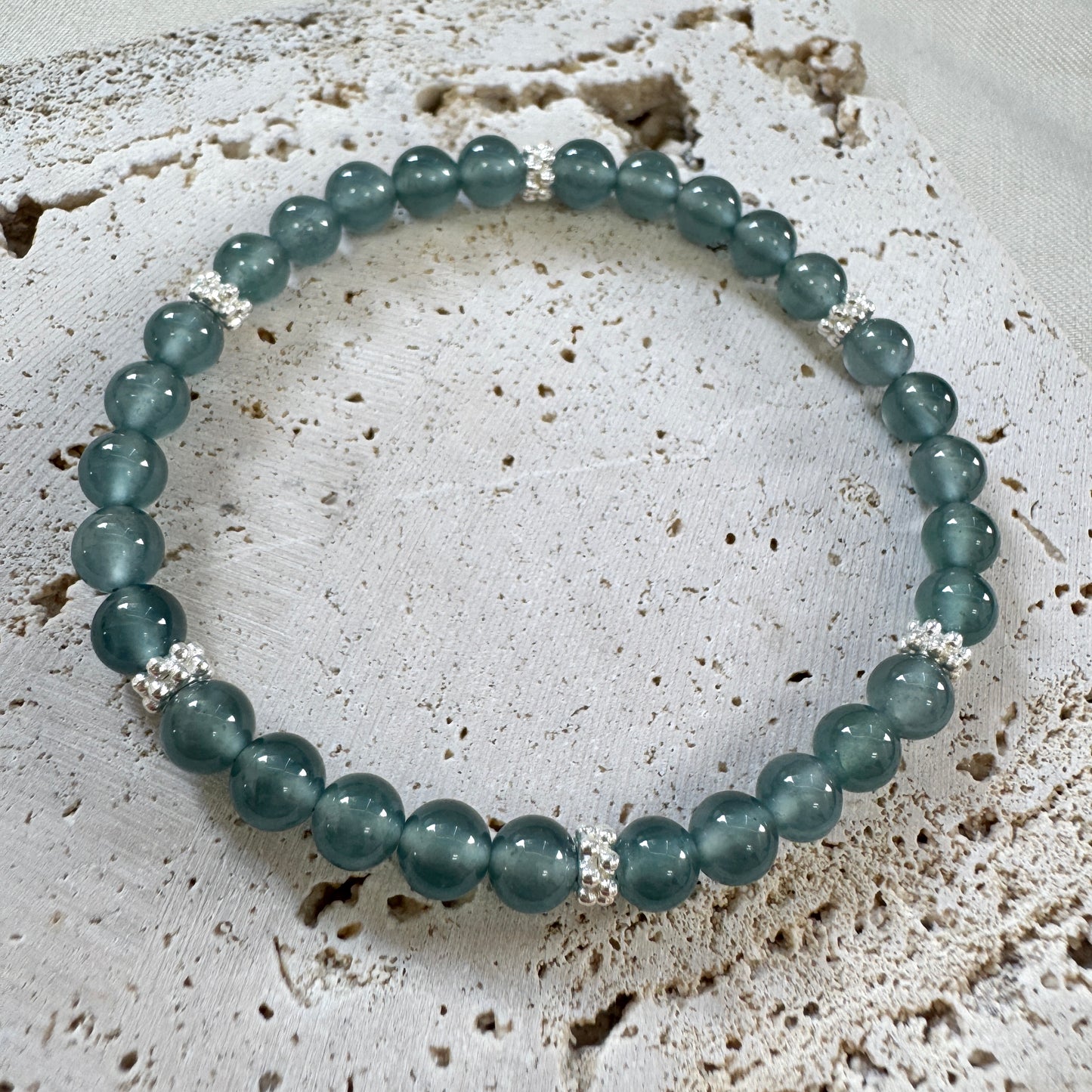 BLEU | Icy Beaded Jadeite Bracelet