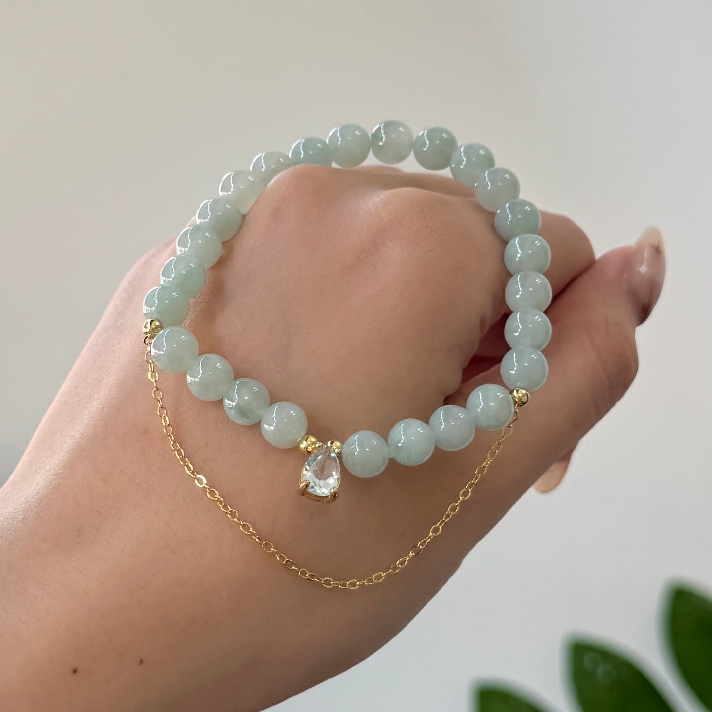 BLEU | Topaz x Jadeite Beaded Bracelet