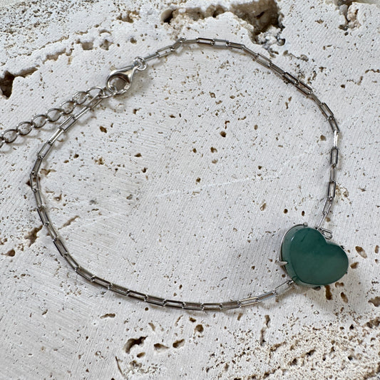 BLEU | Heart Jadeite Bracelet