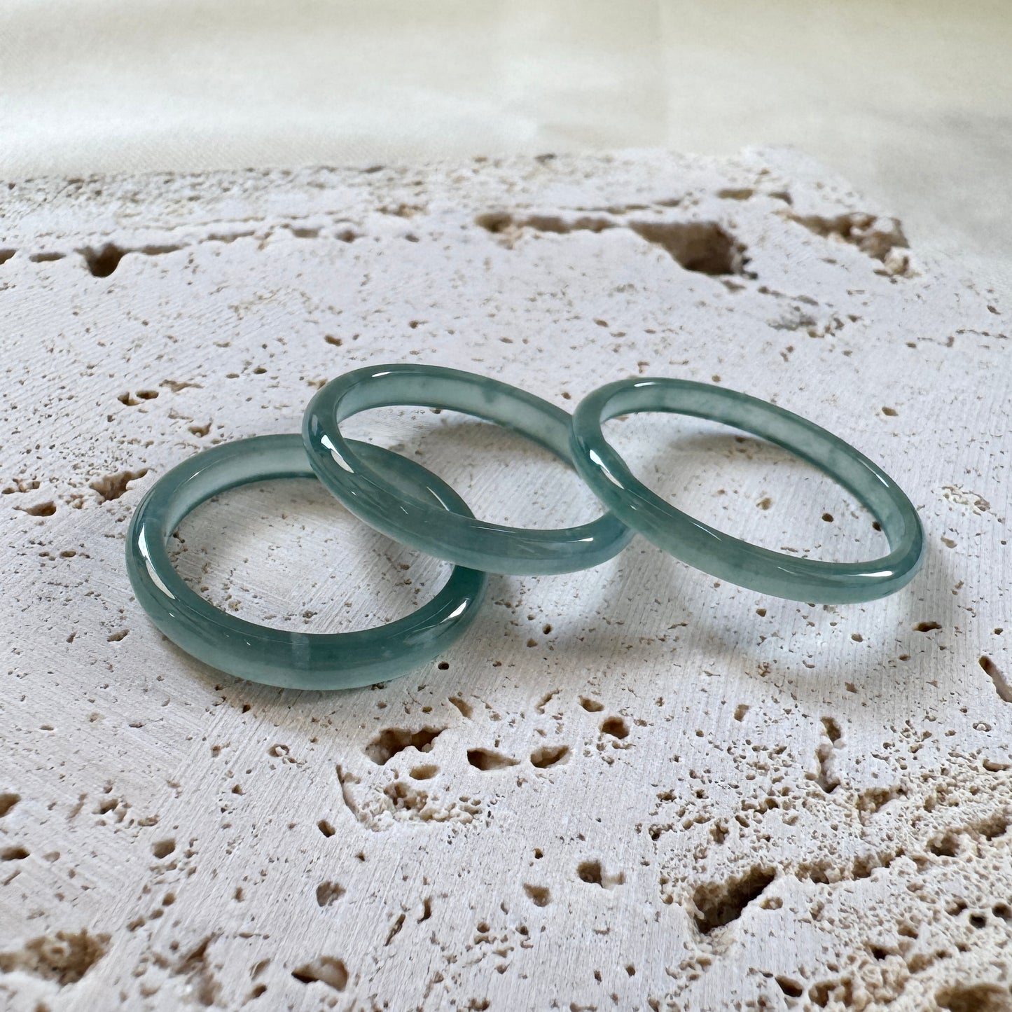 BLEU | Jadeite Slim Rings