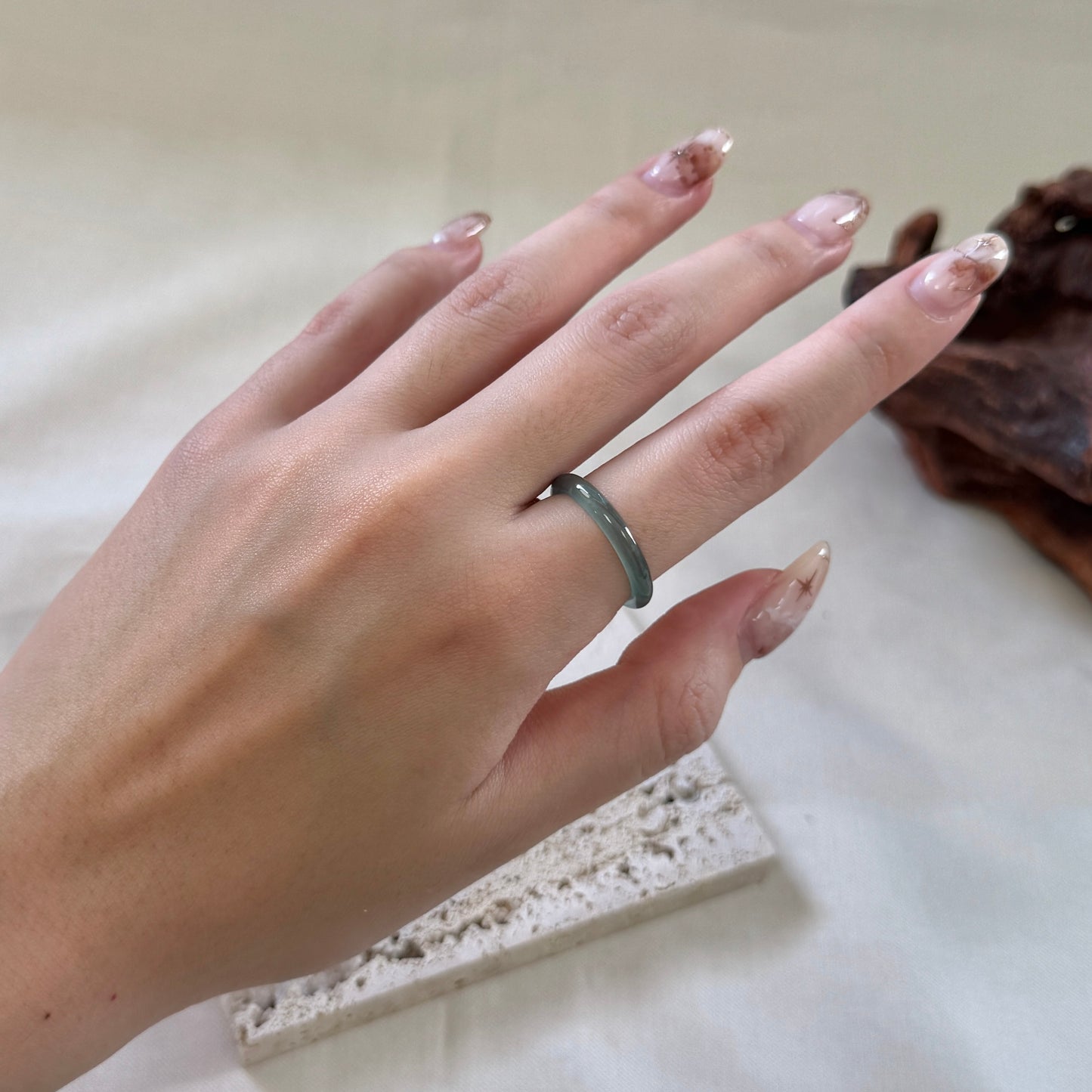 BLEU | Jadeite Slim Rings