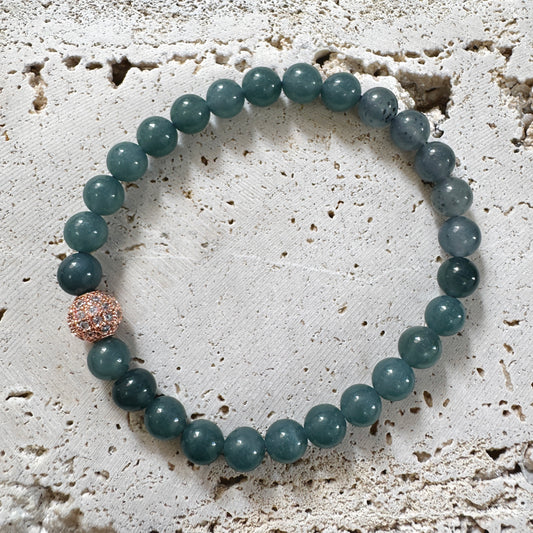 BLEU | Teal Beaded Jadeite Bracelet