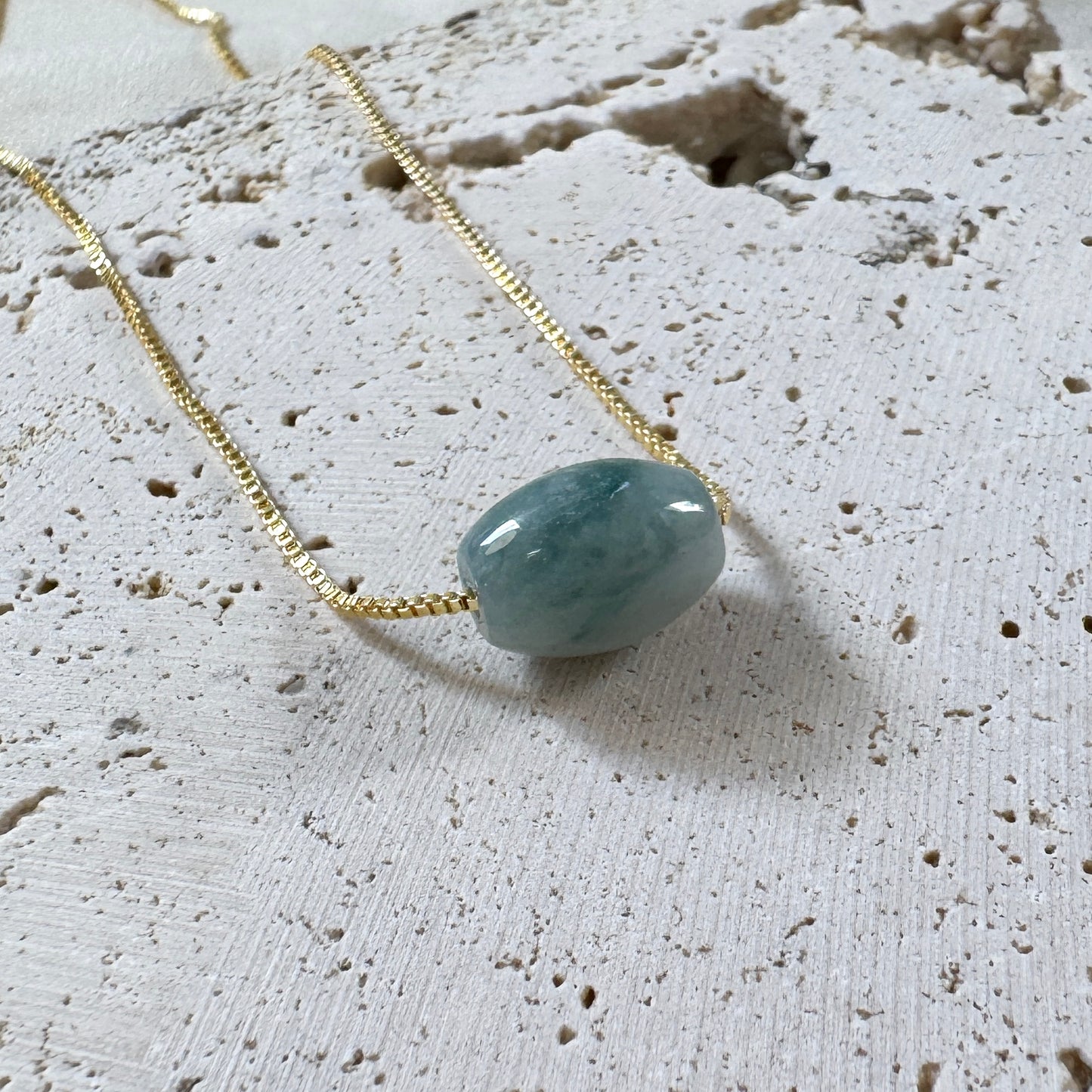 BLEU | Petite Barrel Jadeite Necklace