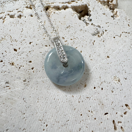 BLEU | Doughnut Jadeite Necklace (Zircon)