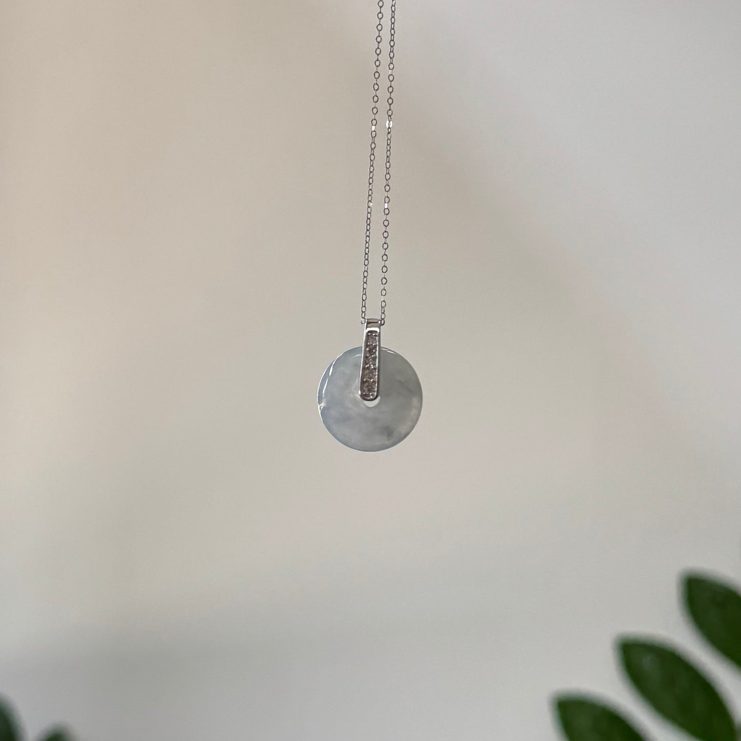 BLEU | Doughnut Jadeite Necklace (Zircon)