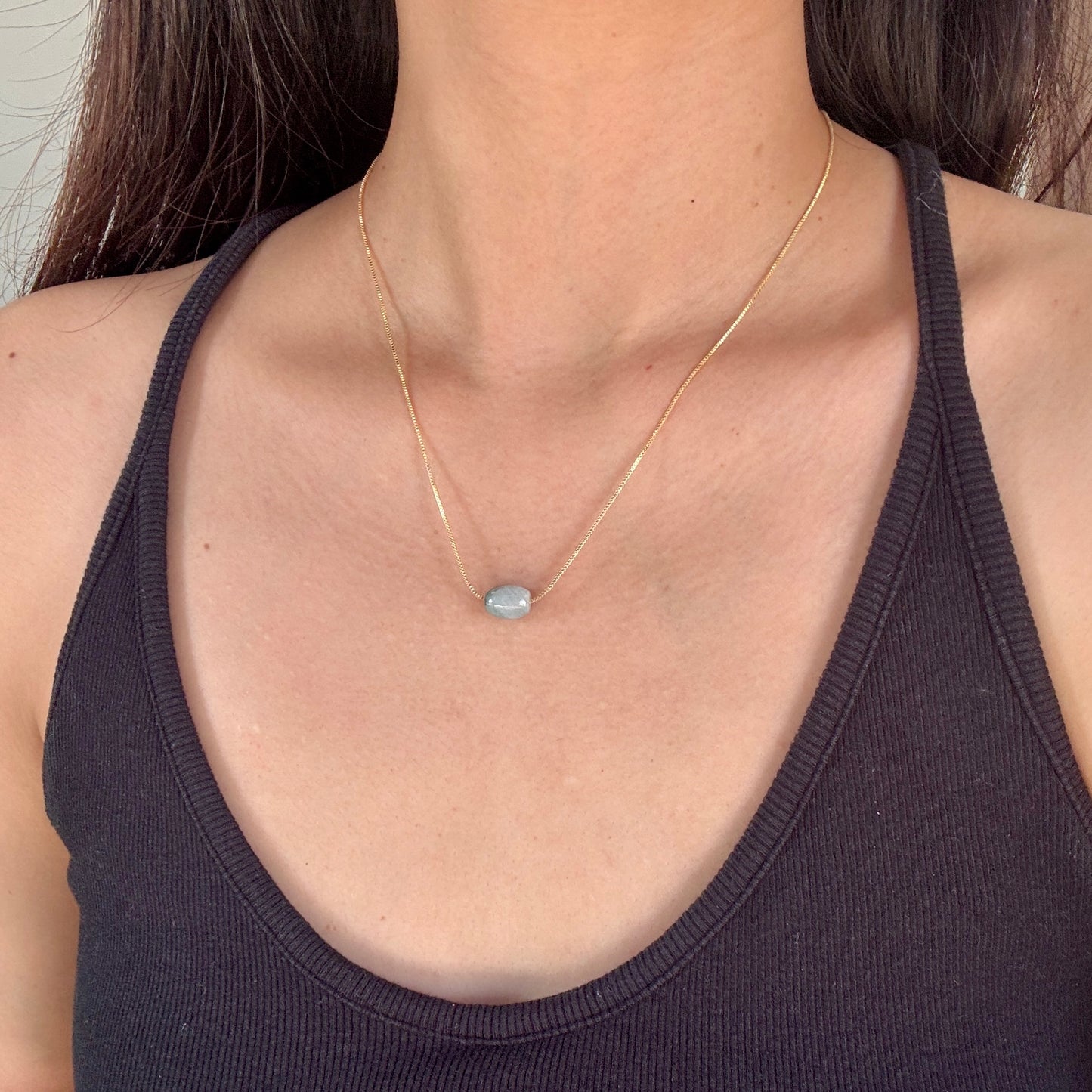 BLEU | Petite Barrel Jadeite Necklace