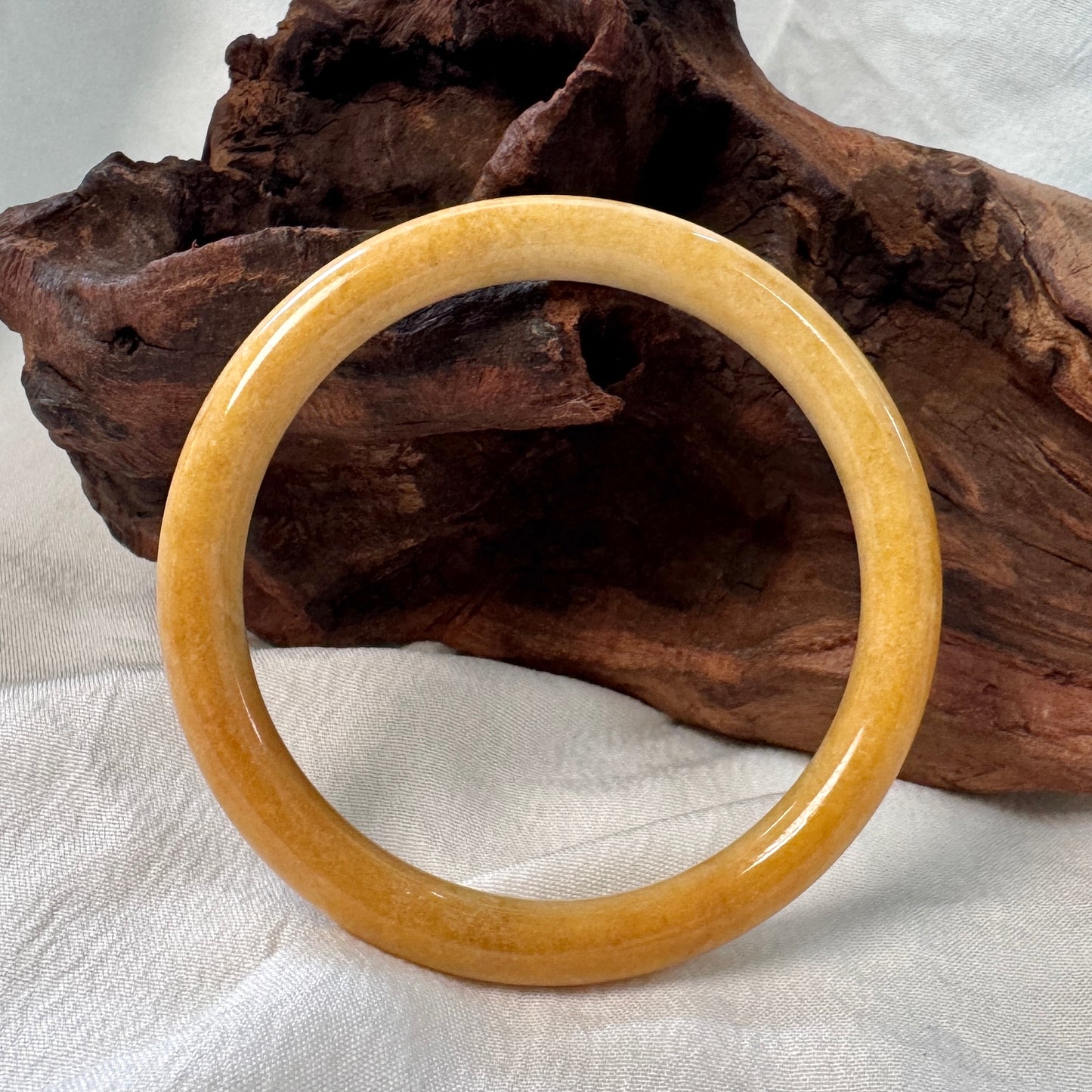50.8 | Yellow Skinny Jadeite Bangle