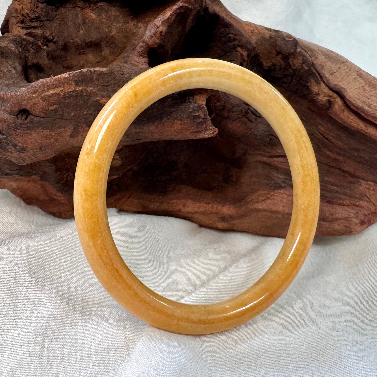 50.8 | Yellow Skinny Jadeite Bangle