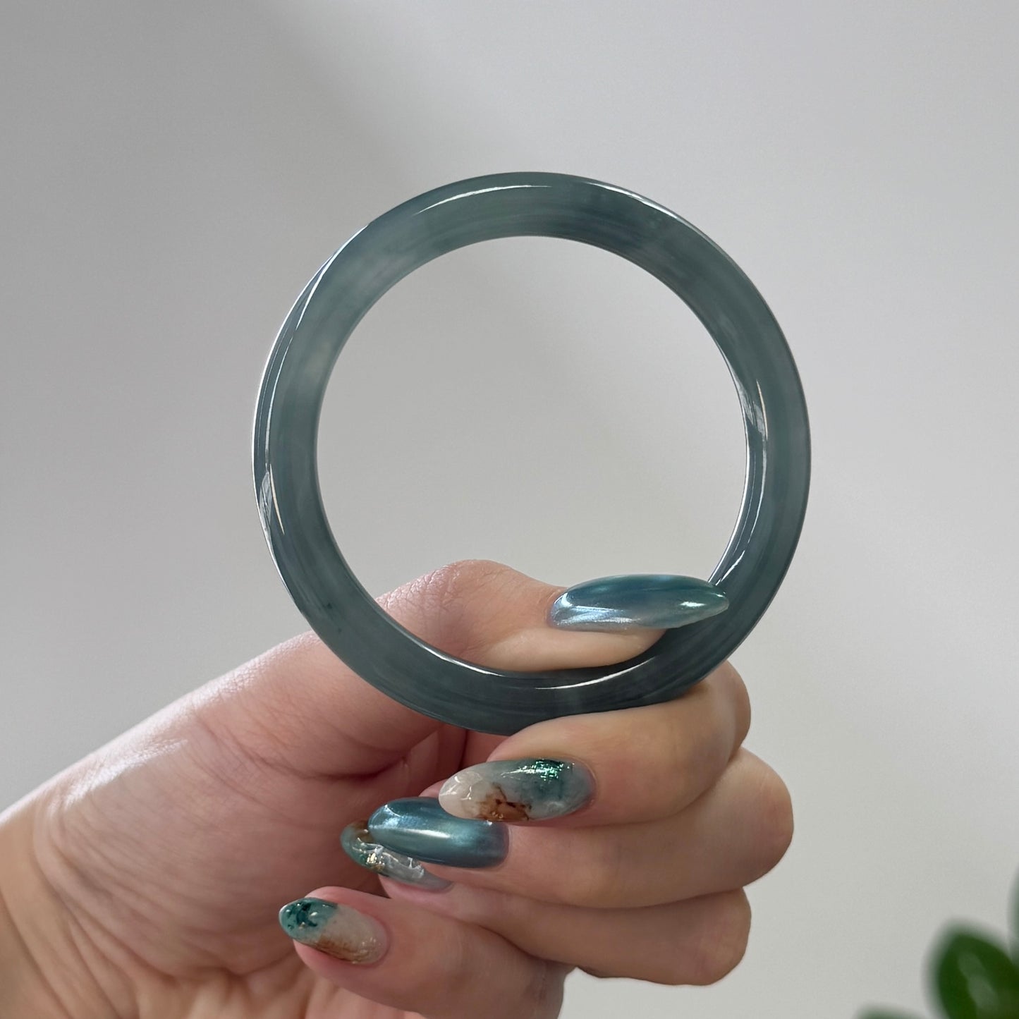 50 | Blue Skinny Jadeite Bangle
