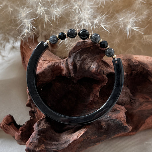 Axis Jadeite Half-Bangle Bracelet