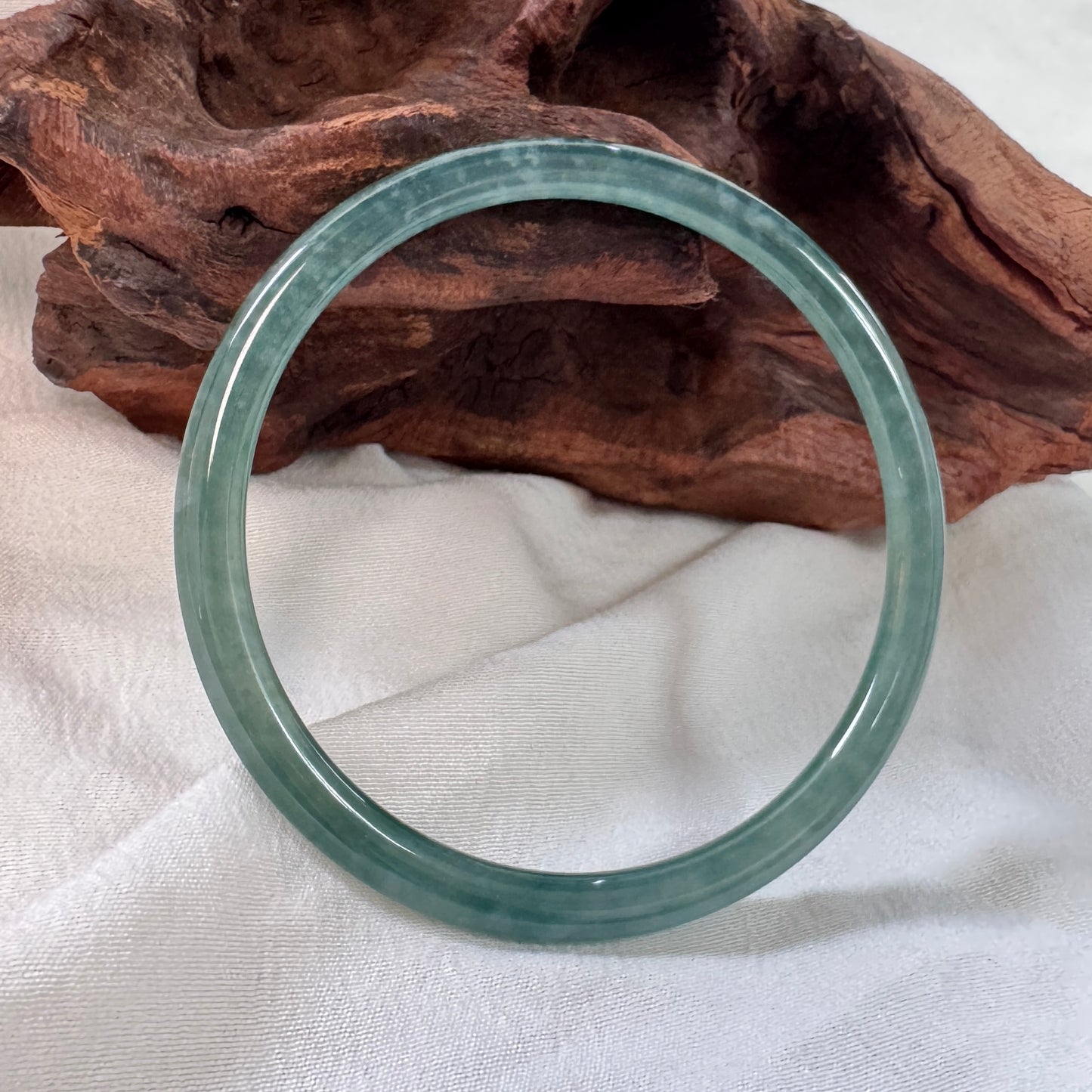59.2 | Icy Teal Skinny Jadeite Bangle