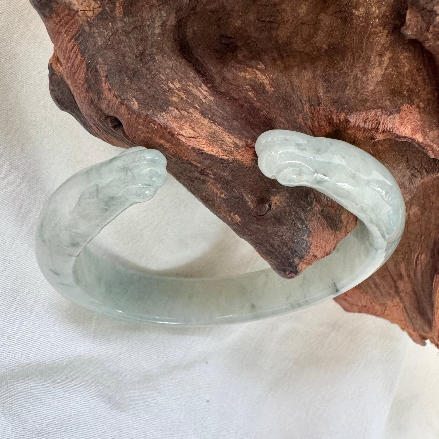 56.2 | Carved Paws Jadeite Bangle
