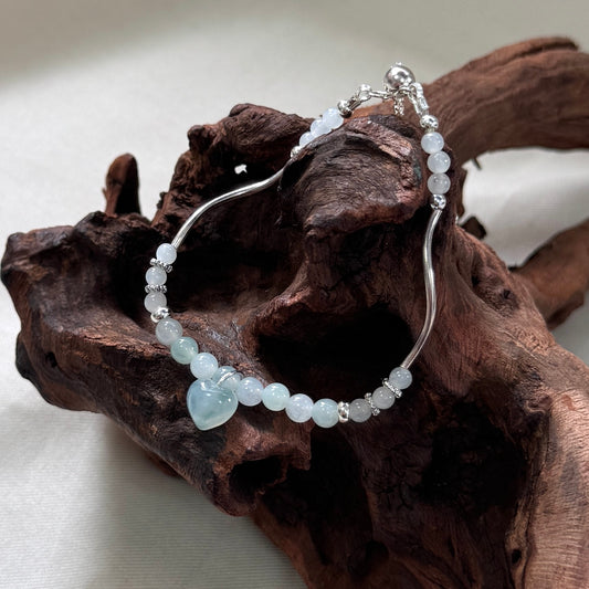 XOXO | Curved Beaded Jadeite Bracelet