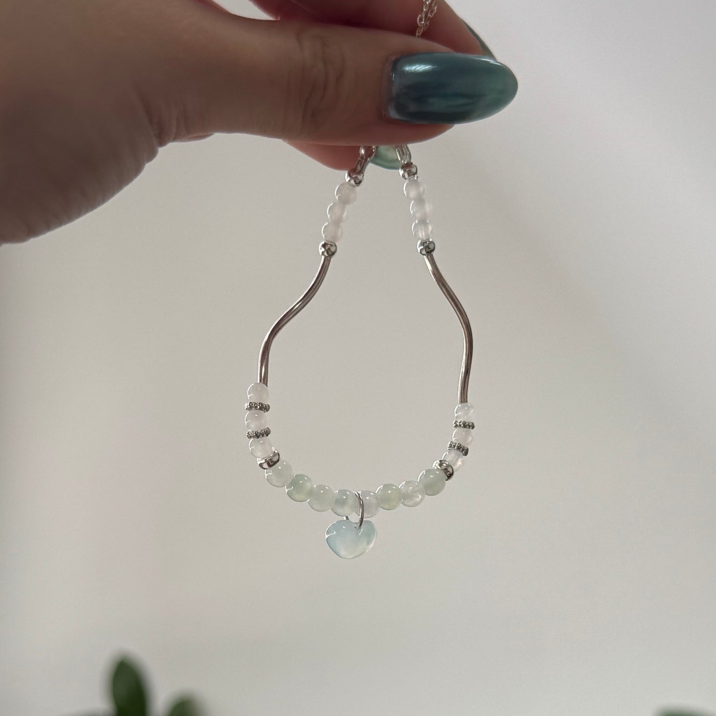 XOXO | Curved Beaded Jadeite Bracelet