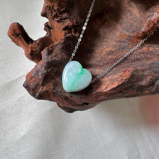 XOXO | Puffy Heart Jadeite Necklace
