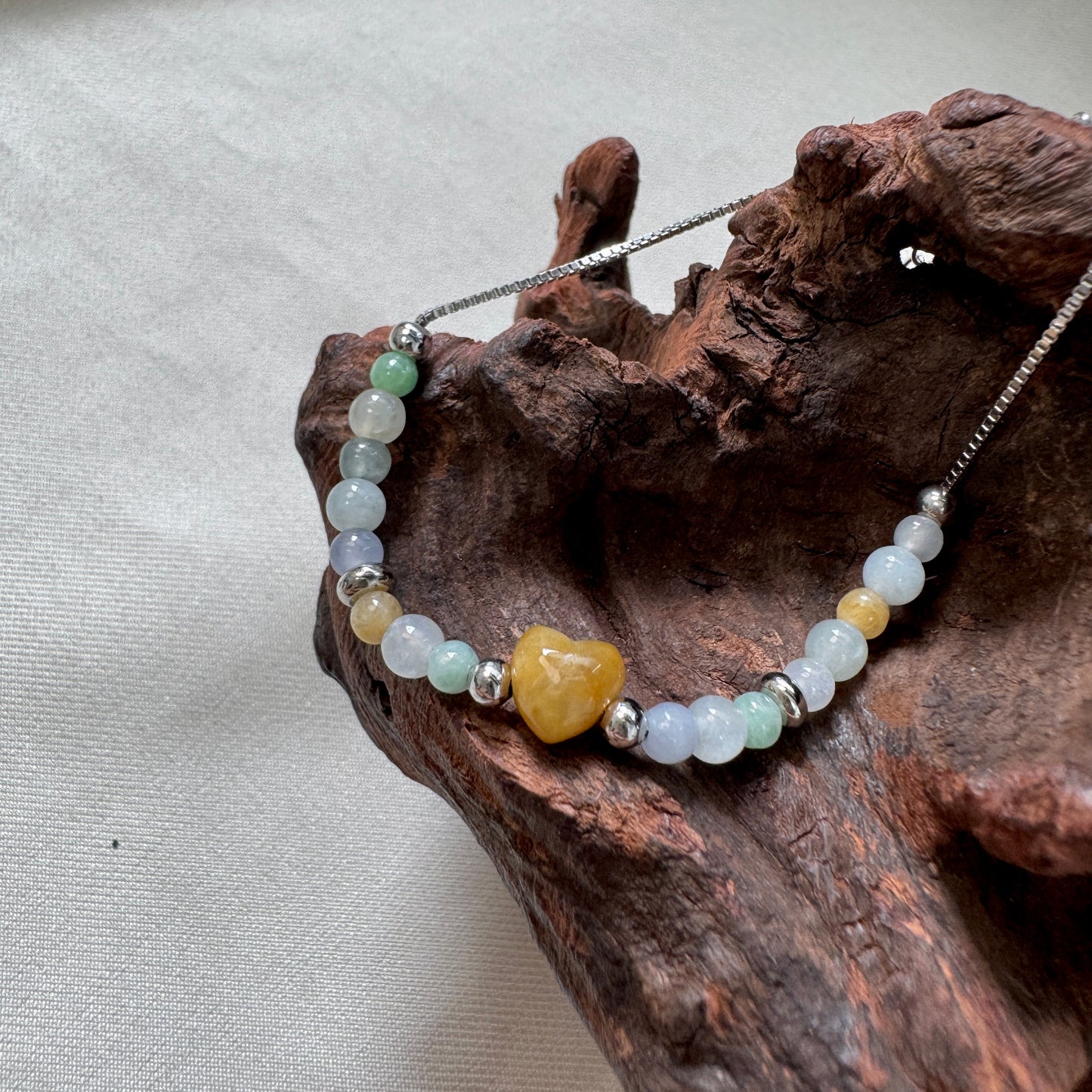 XOXO | Multi-coloured Beaded Jadeite Bracelet