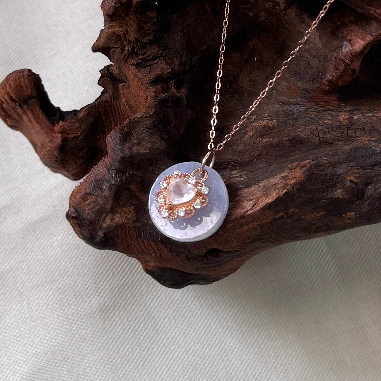 XOXO | Rose Quartz x Jadeite Necklace