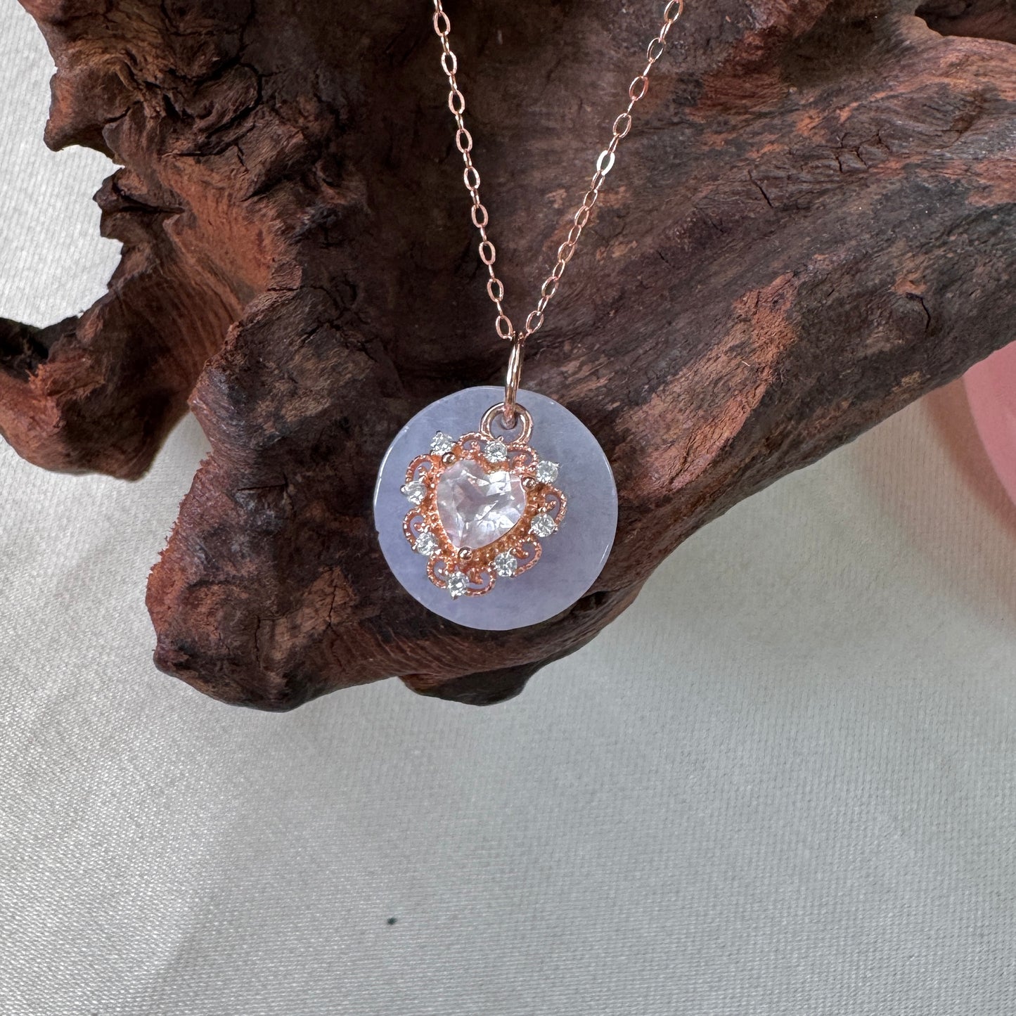 XOXO | Rose Quartz x Jadeite Necklace