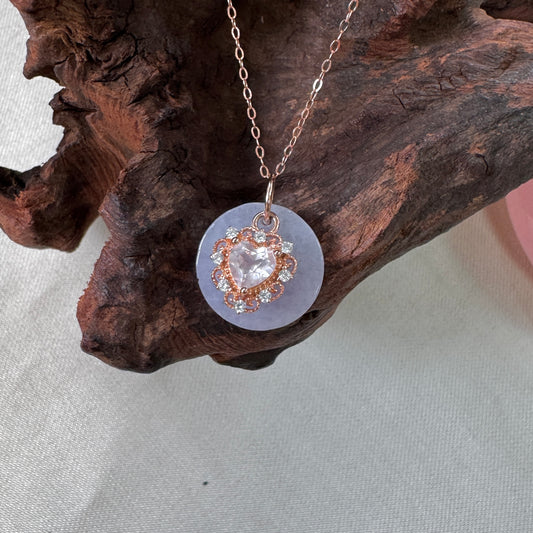 XOXO | Rose Quartz x Jadeite Necklace