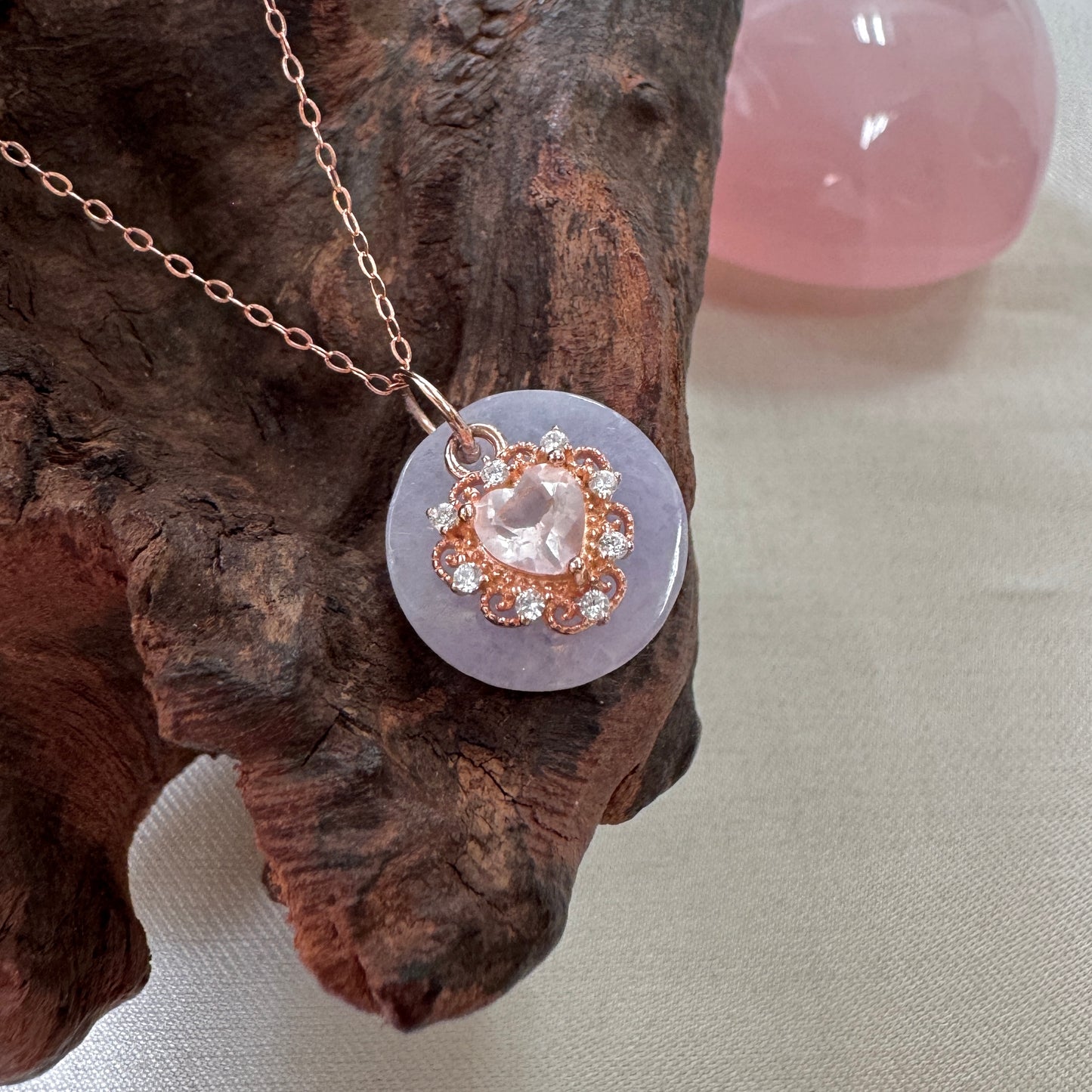 XOXO | Rose Quartz x Jadeite Necklace