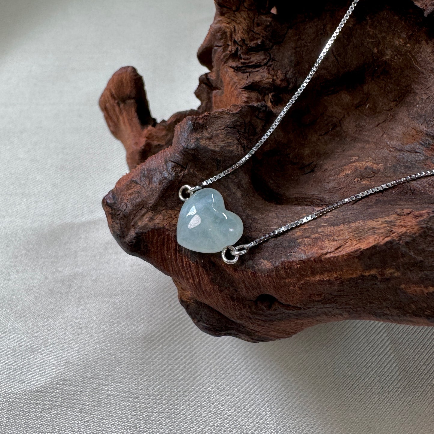 XOXO | Floating Heart Jadeite Necklace