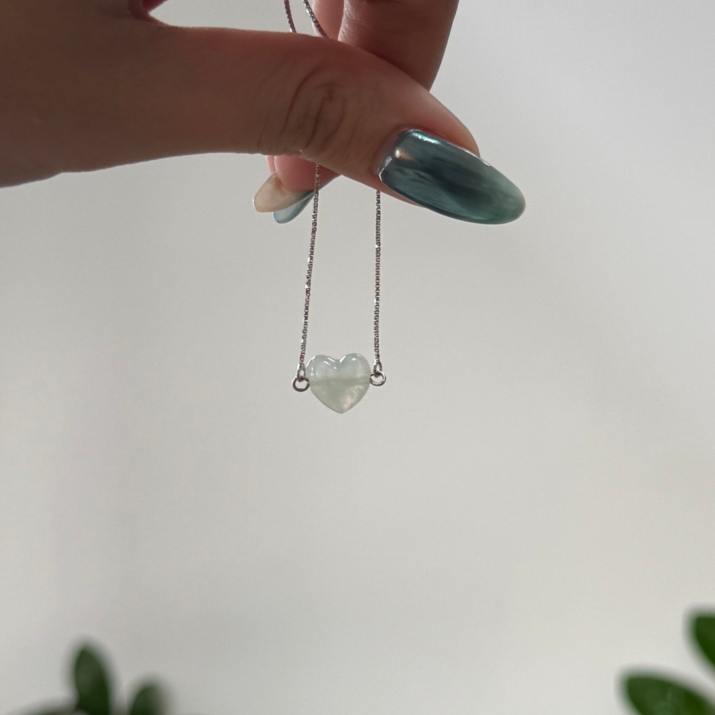 XOXO | Floating Heart Jadeite Necklace