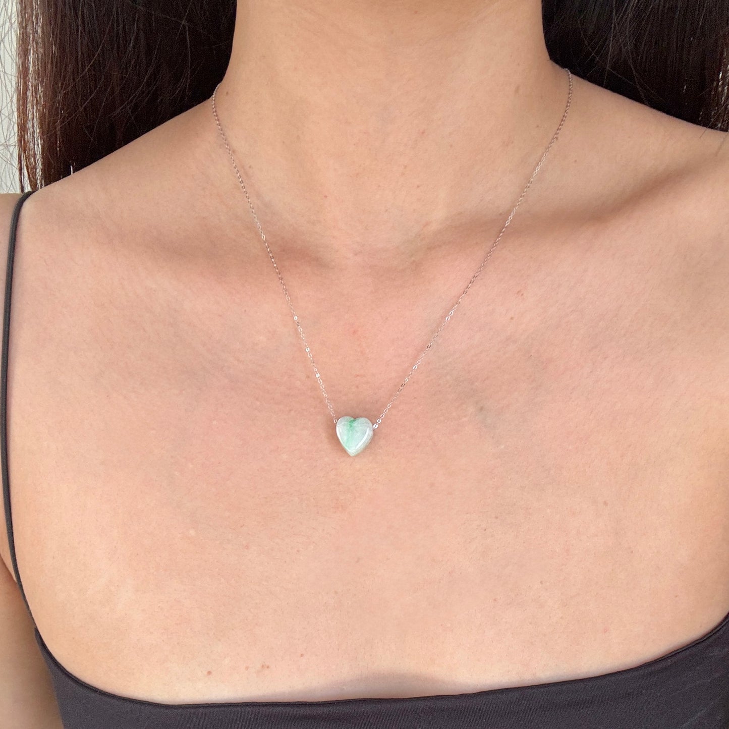 XOXO | Puffy Heart Jadeite Necklace