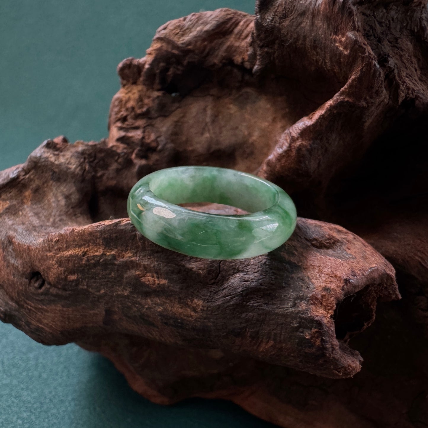 DUET | Green Jadeite Rings