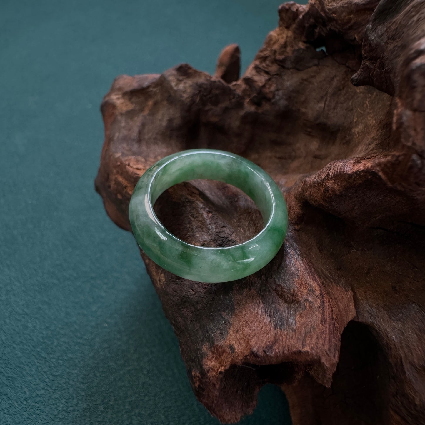 DUET | Green Jadeite Rings