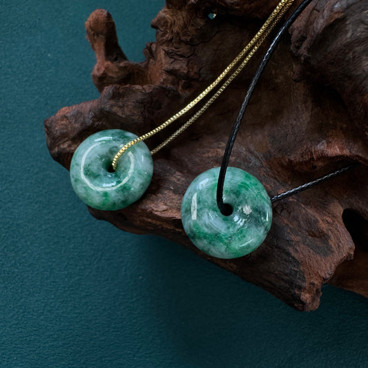 DUET | Green Doughnut Jadeite Necklace
