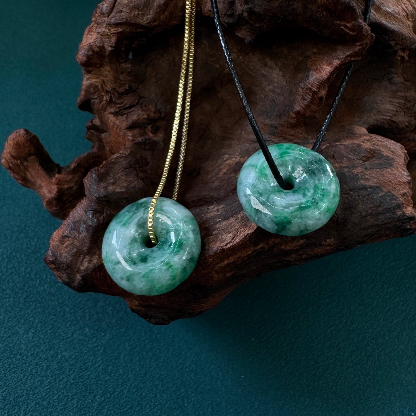 DUET | Green Doughnut Jadeite Necklace