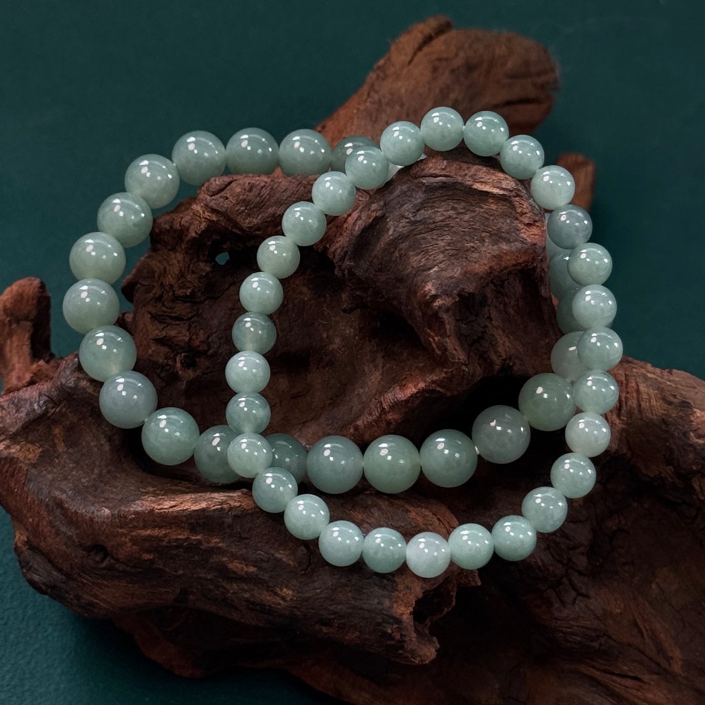 DUET | Sage Green Beaded Jadeite Bracelet