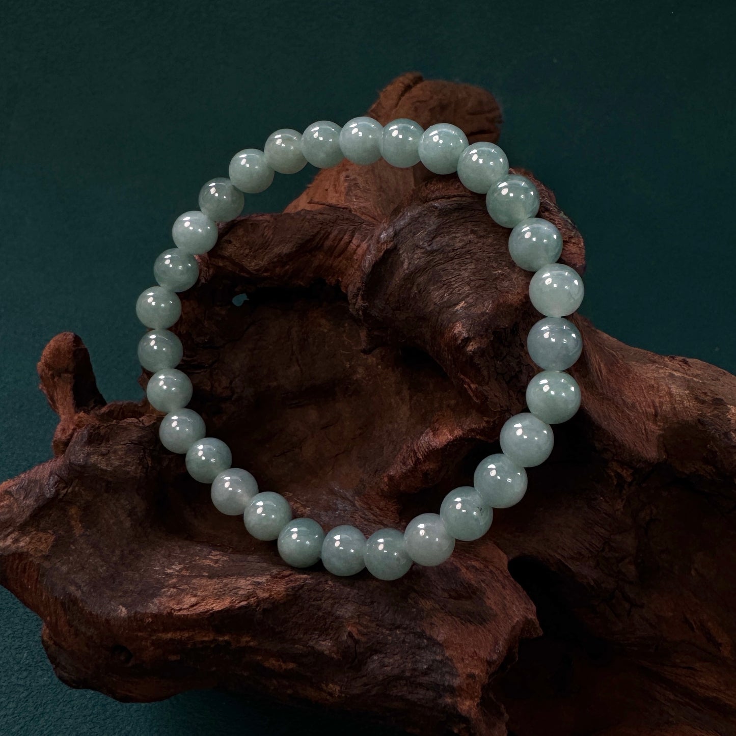 DUET | Sage Green Beaded Jadeite Bracelet