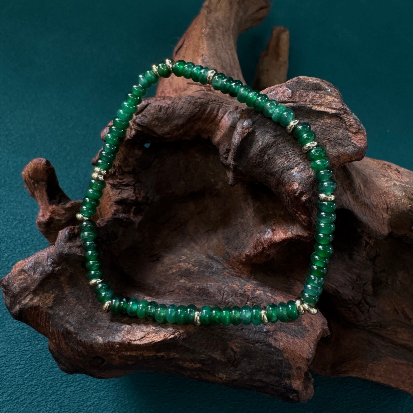 DUET | Green Abacus Beaded Jadeite Bracelet