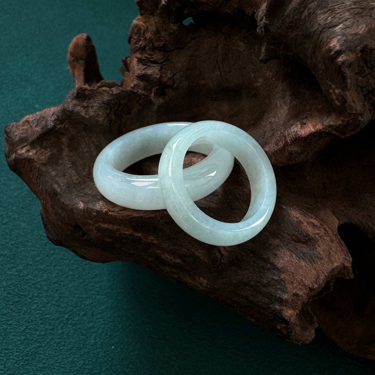 DUET | Mint Green Jadeite Rings