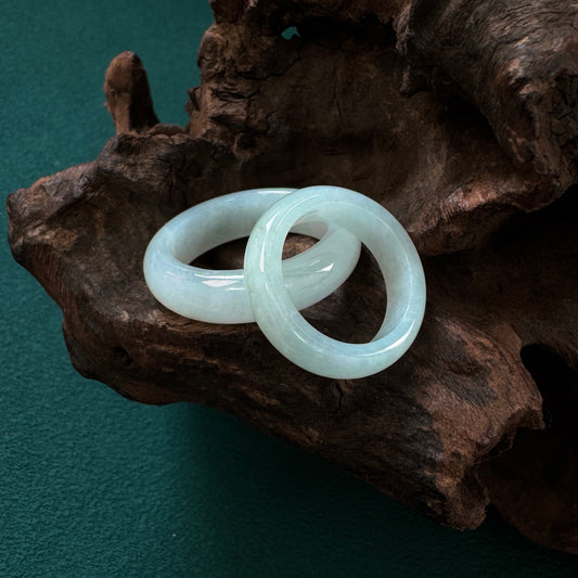 DUET | Mint Green Jadeite Rings