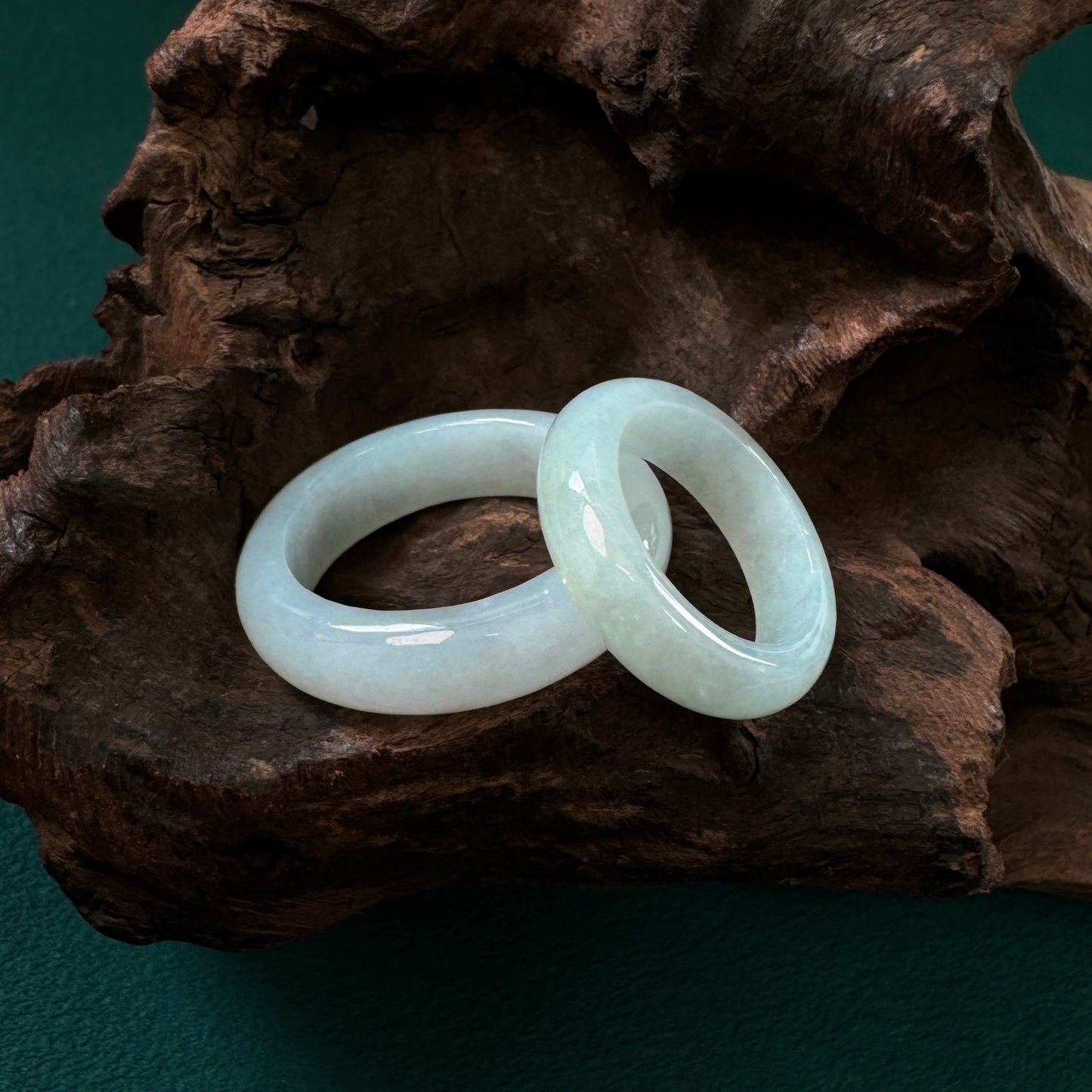 DUET | Mint Green Jadeite Rings