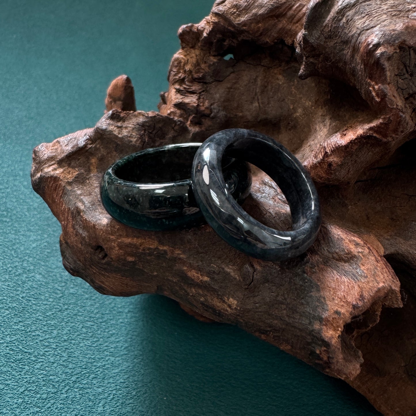 DUET | Black Jadeite Rings