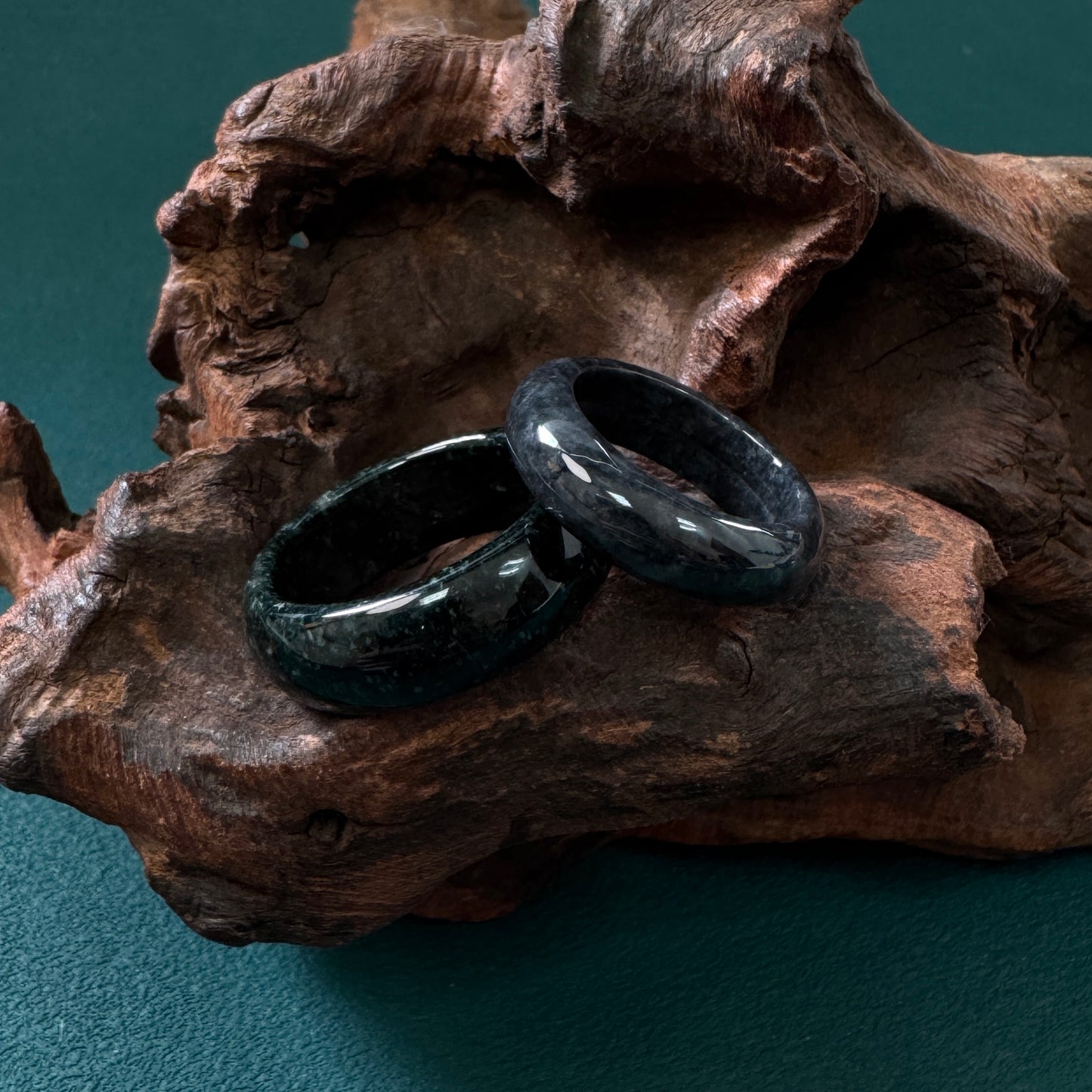 DUET | Black Jadeite Rings
