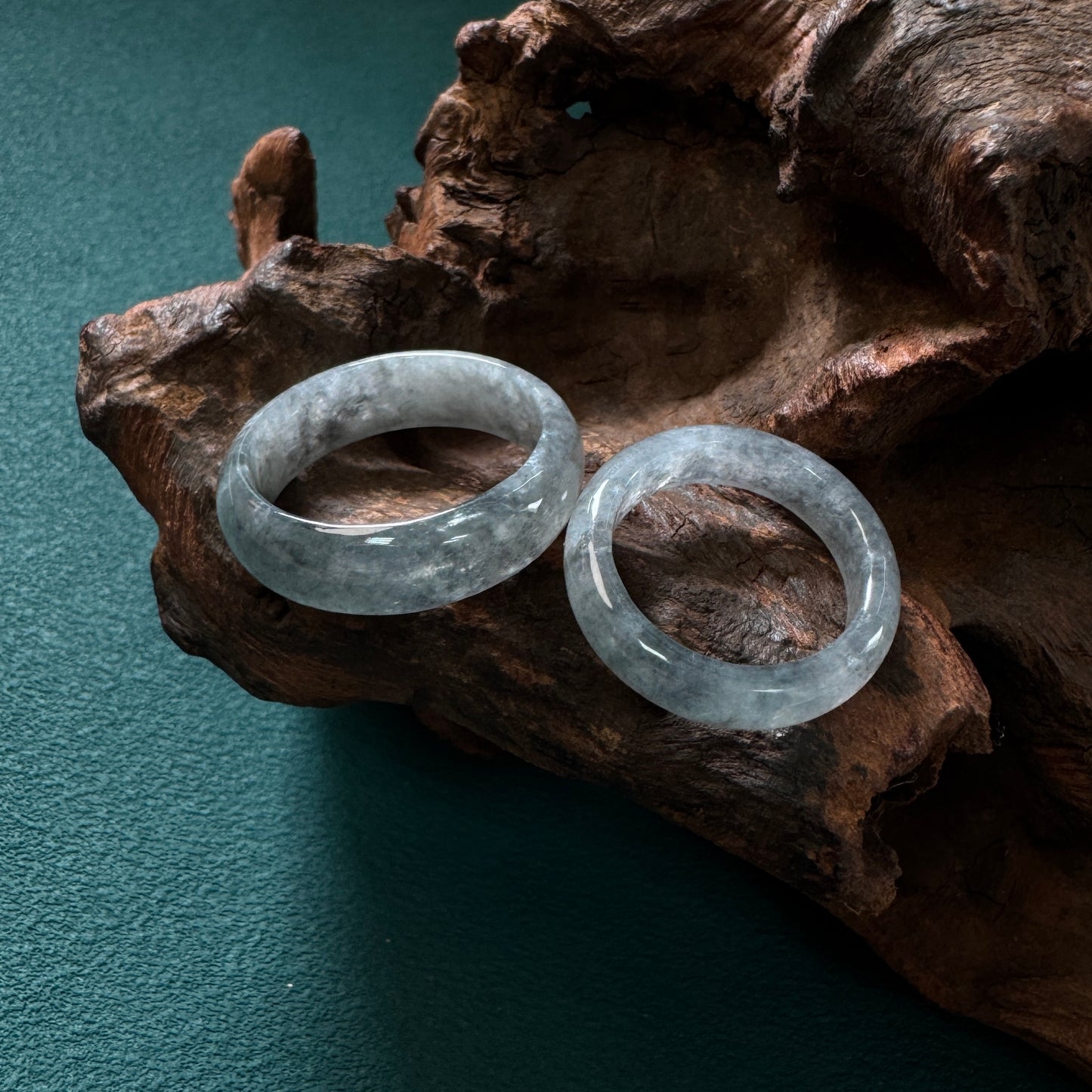 DUET | Grey Jadeite Rings