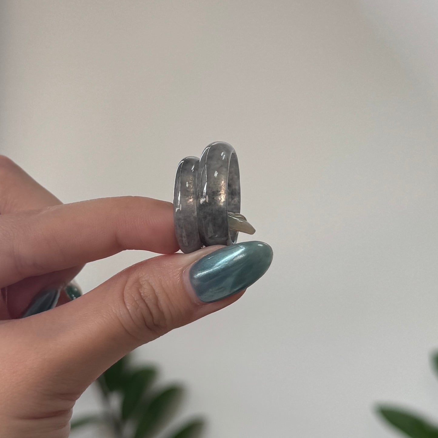 DUET | Grey Jadeite Rings